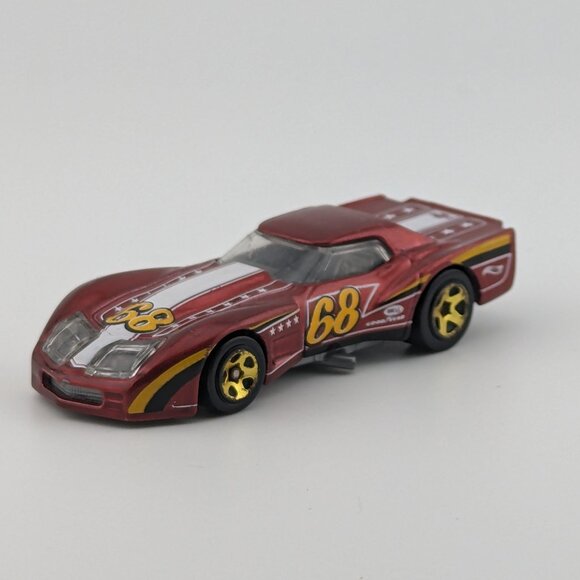HOT WHEELS 76 GREENWOOD CORVETTE 68 RED - Picture 3 of 4